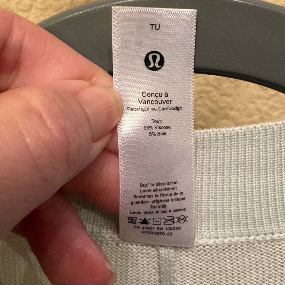 Lululemon Open Mind Blue Cast Silk Blend Wrap One Size View 4